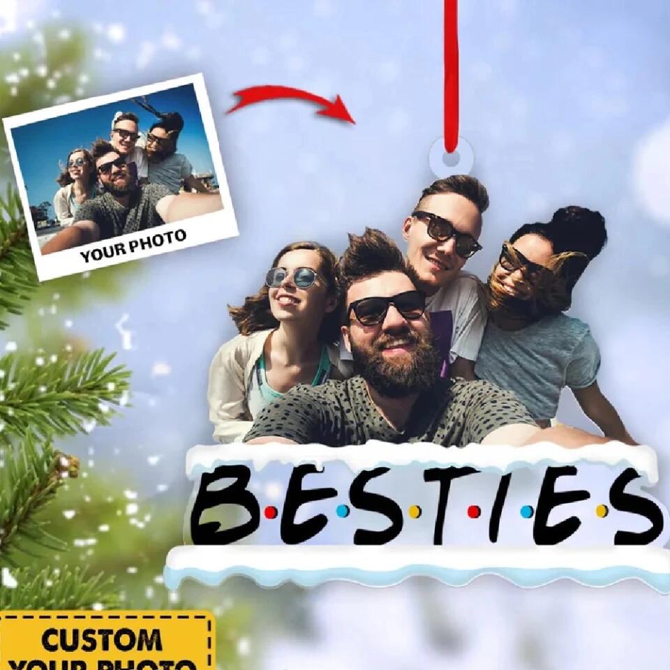 Bestie Custom Photo Background Removal - Personalized Car Ornament