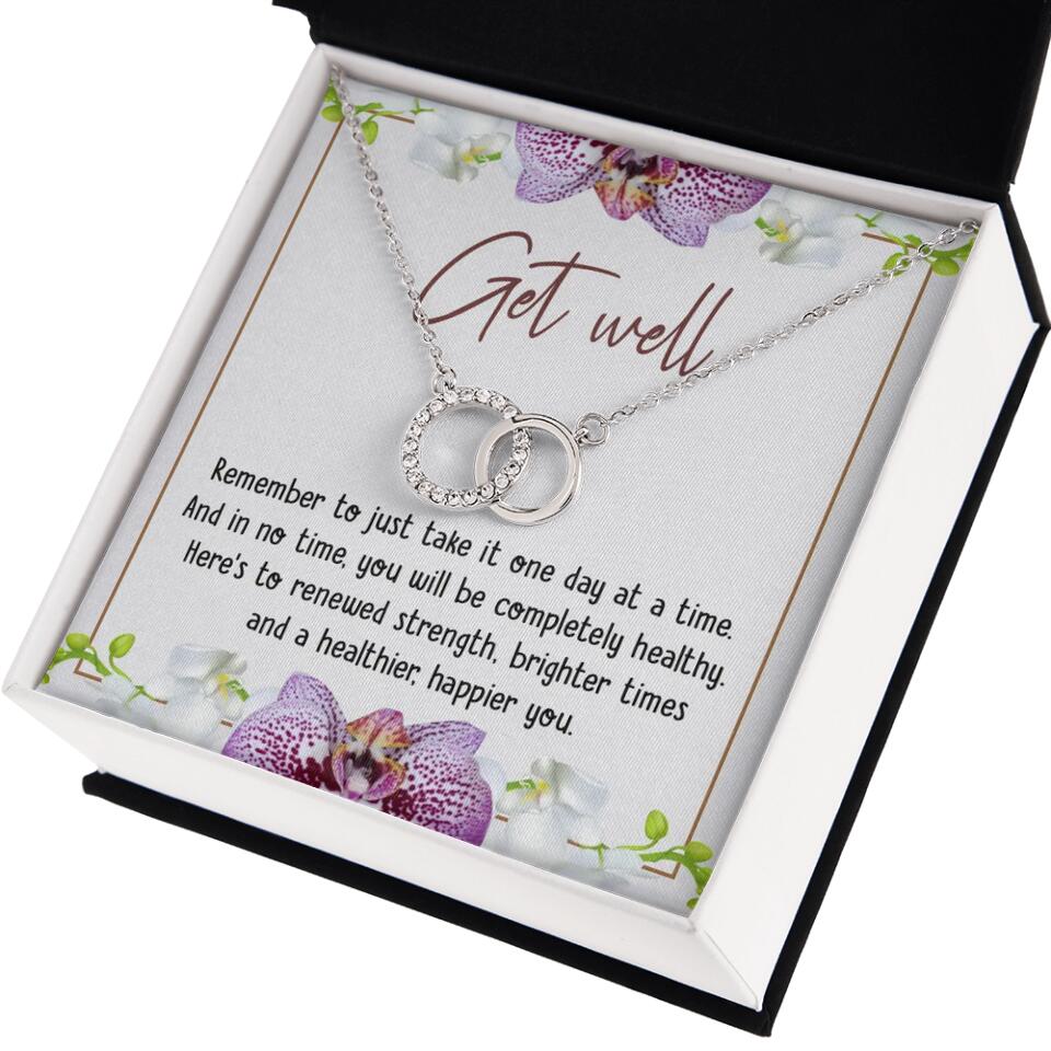Get Well, Remember To Just Take It One Day At A Time - Love Knot Necklaces - Get Well Surgery Gift