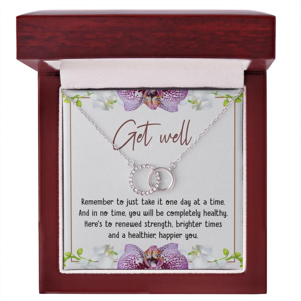 Get Well, Remember To Just Take It One Day At A Time - Love Knot Necklaces - Get Well Surgery Gift