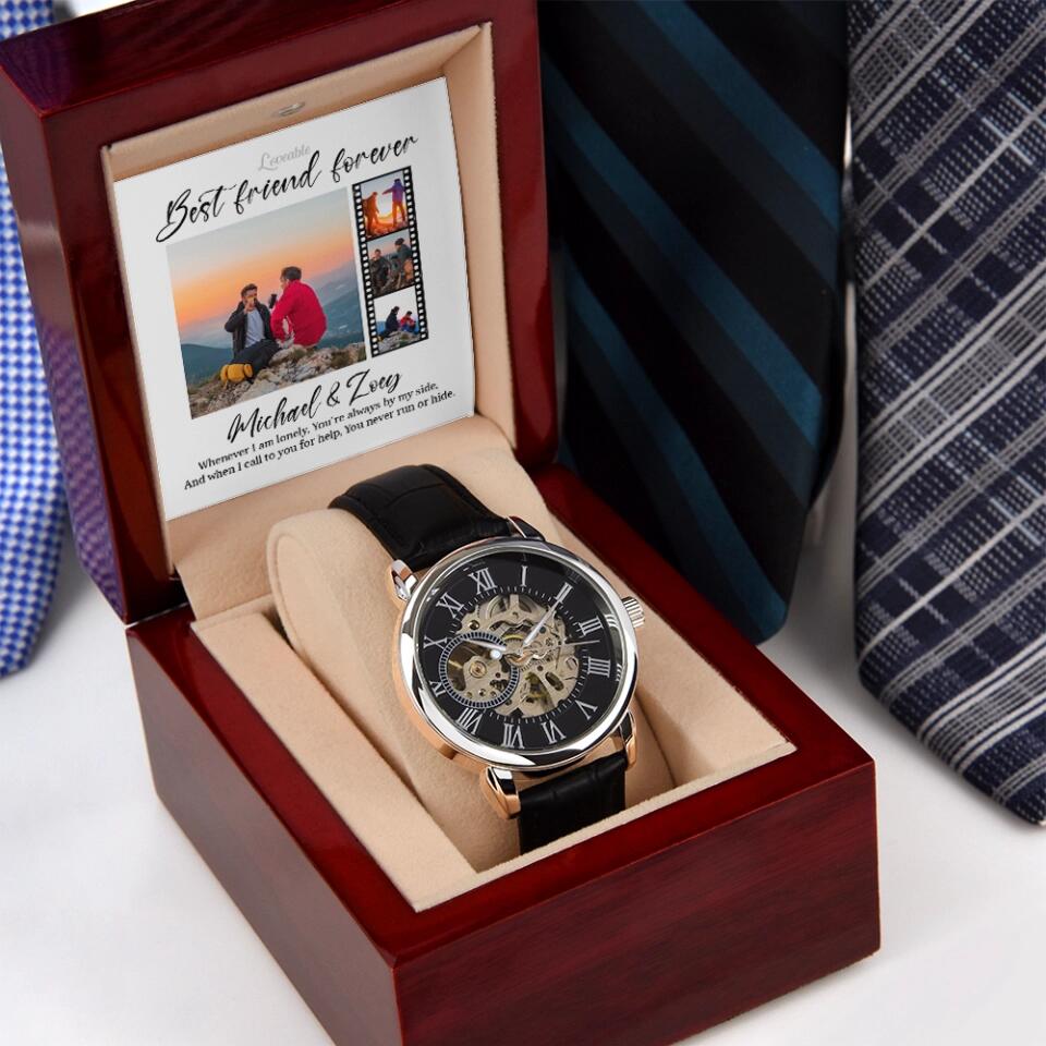 Best Friend Forever, You're Always By My Side - Personalized Watch - Gift for Guy Friends