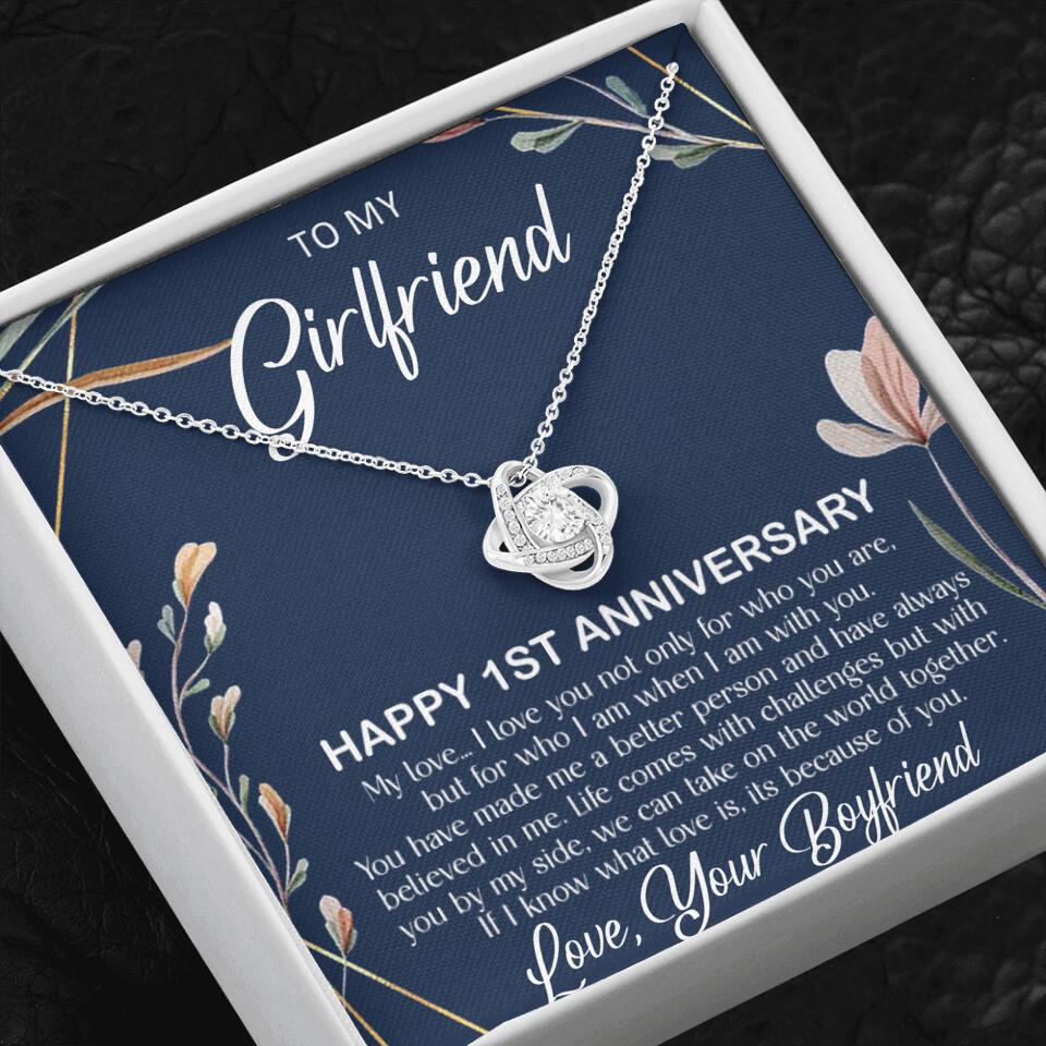 Personalized Valentine Gifts - Happy 1 Month 1st To My Girlfriend Personalized Jewelry