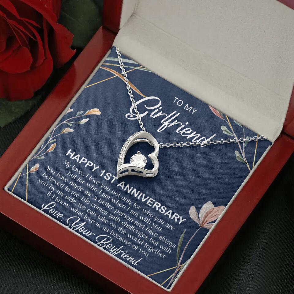 Personalized Valentine Gifts - Happy 1 Month 1st To My Girlfriend Personalized Jewelry