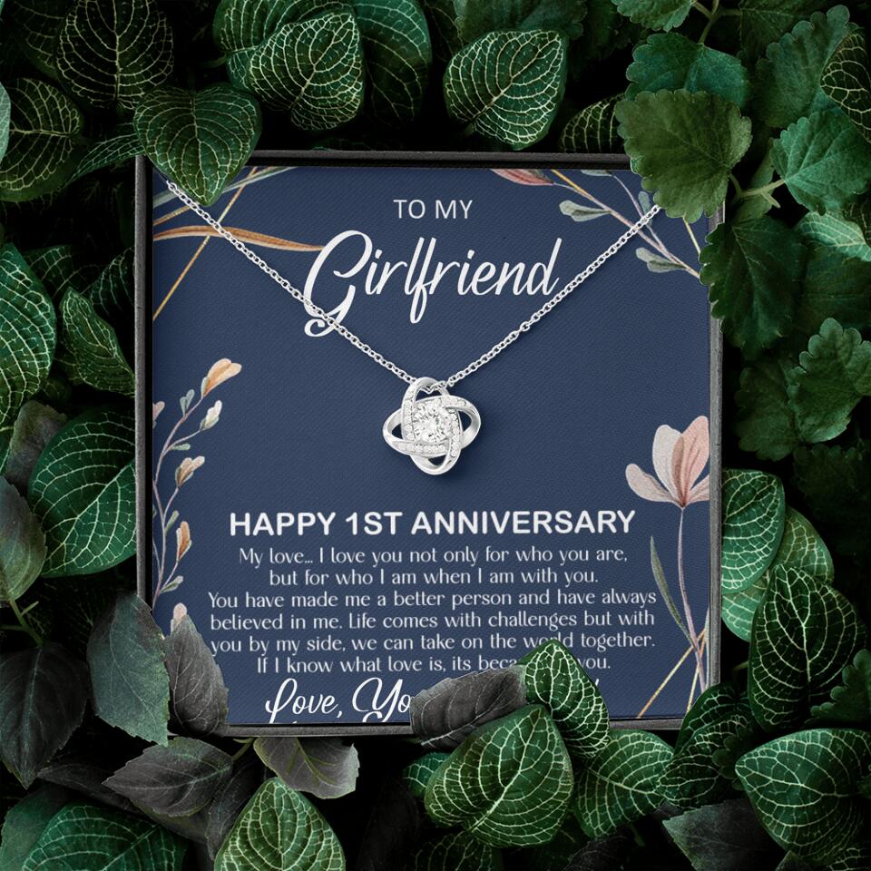 Personalized Valentine Gifts - Happy 1 Month 1st To My Girlfriend Personalized Jewelry