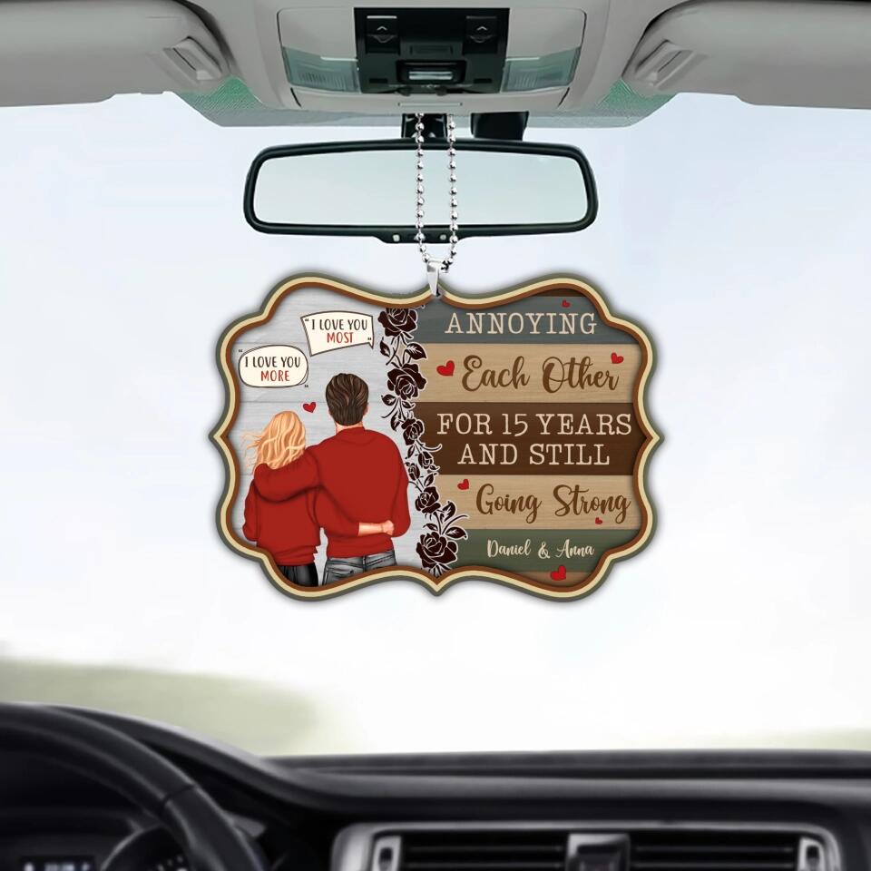 Personalized Valentine Gifts - Annoying Each Other For Many Years Custom Car Ornament Christmas Gift For Couples