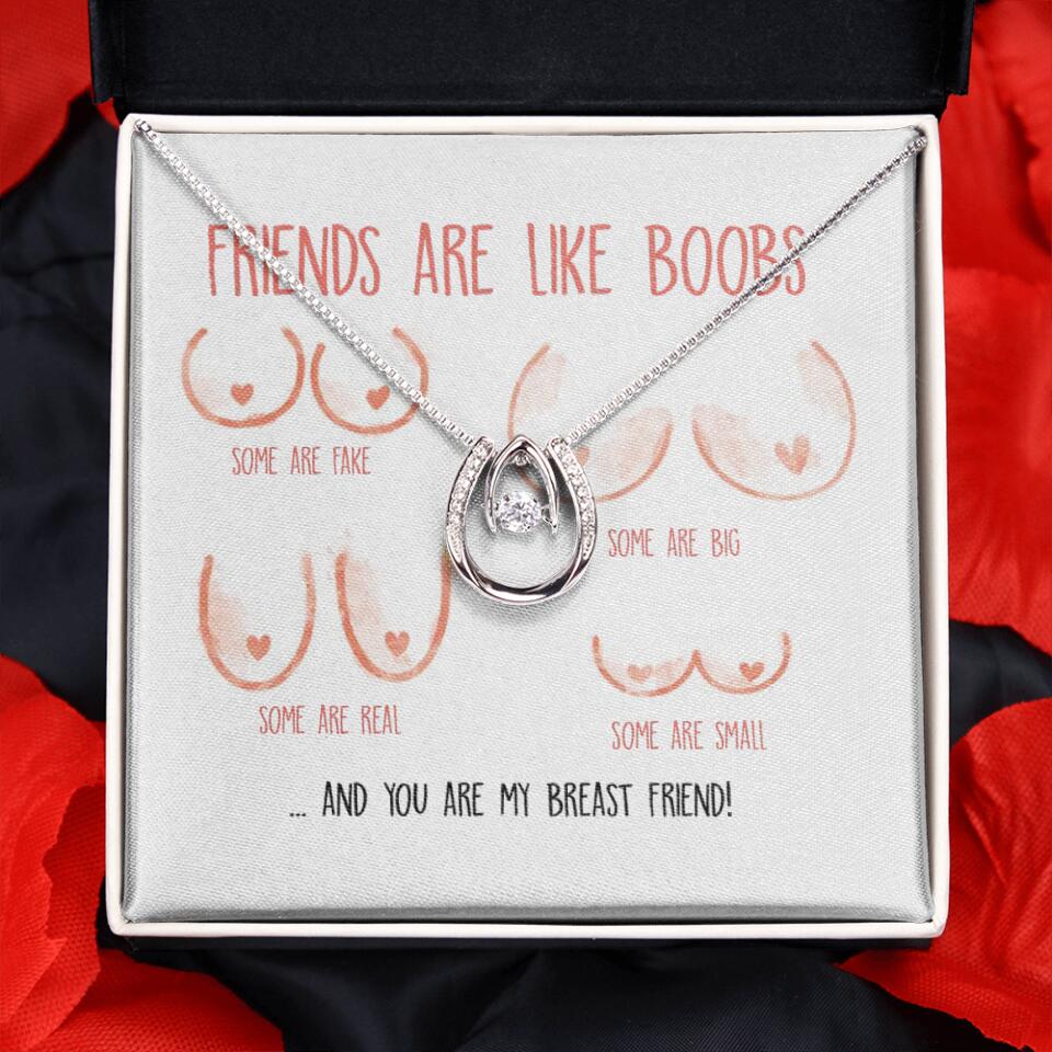 Friends Are Like Boobs Personalized Funny Necklace