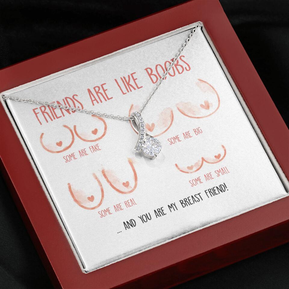 Friends Are Like Boobs Personalized Funny Necklace