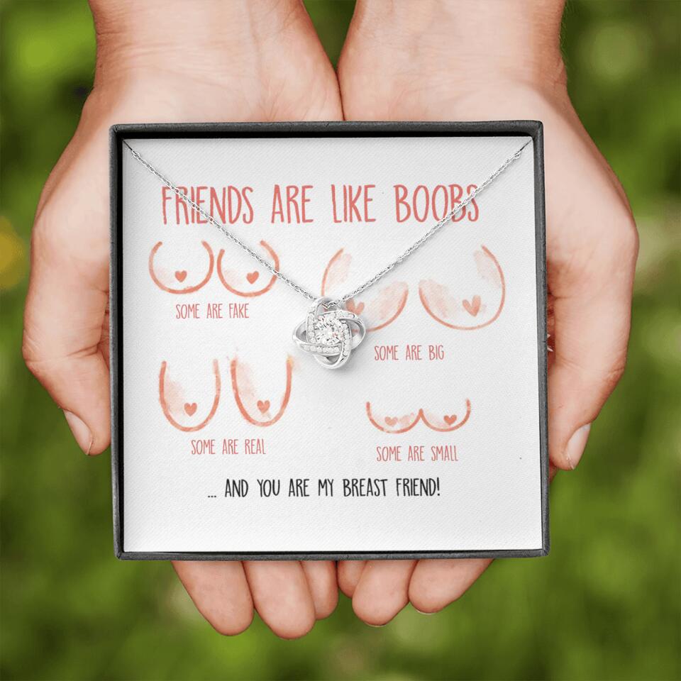 Friends Are Like Boobs Personalized Funny Necklace