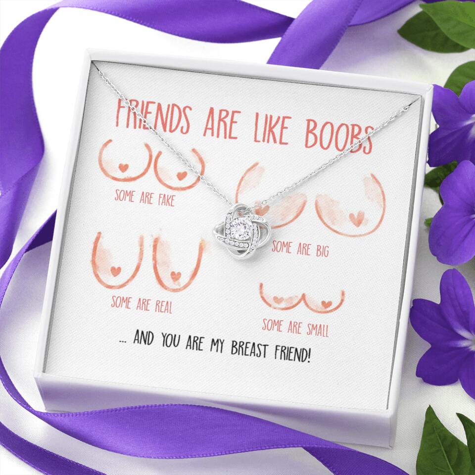 Friends Are Like Boobs Personalized Funny Necklace