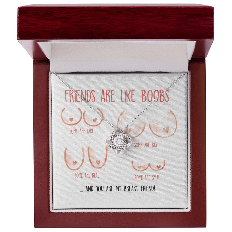Friends Are Like Boobs Personalized Funny Necklace