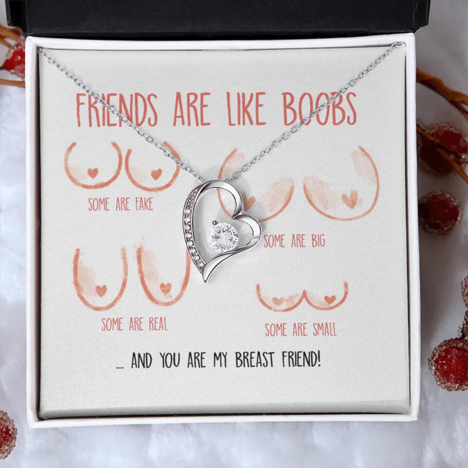 Friends Are Like Boobs Personalized Funny Necklace