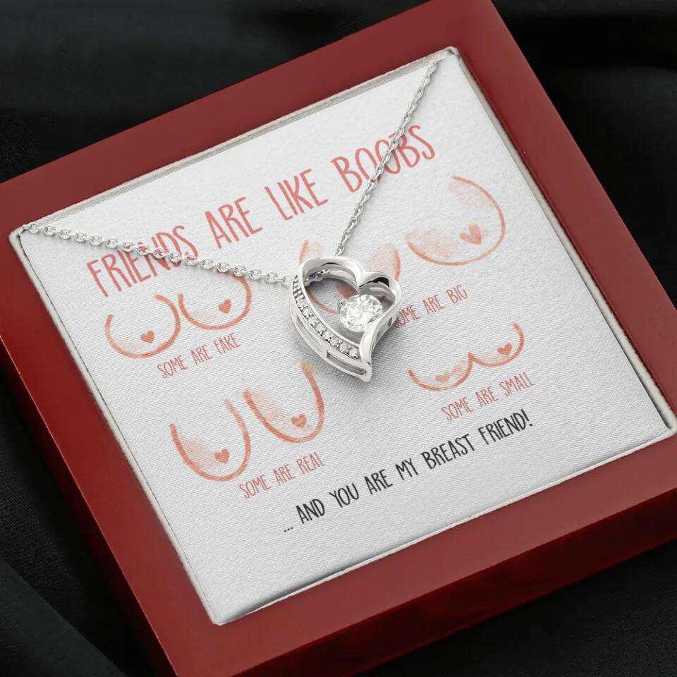 Friends Are Like Boobs Personalized Funny Necklace