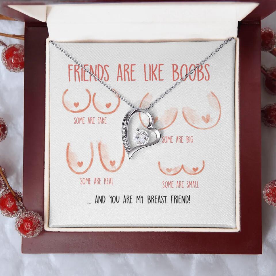 Friends Are Like Boobs Personalized Funny Necklace