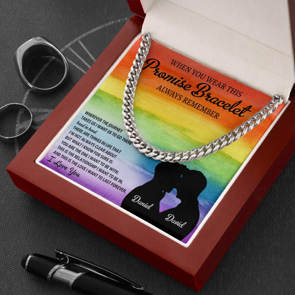 Personalized Valentine Gifts - Always Remember I Love You Cuban Chain