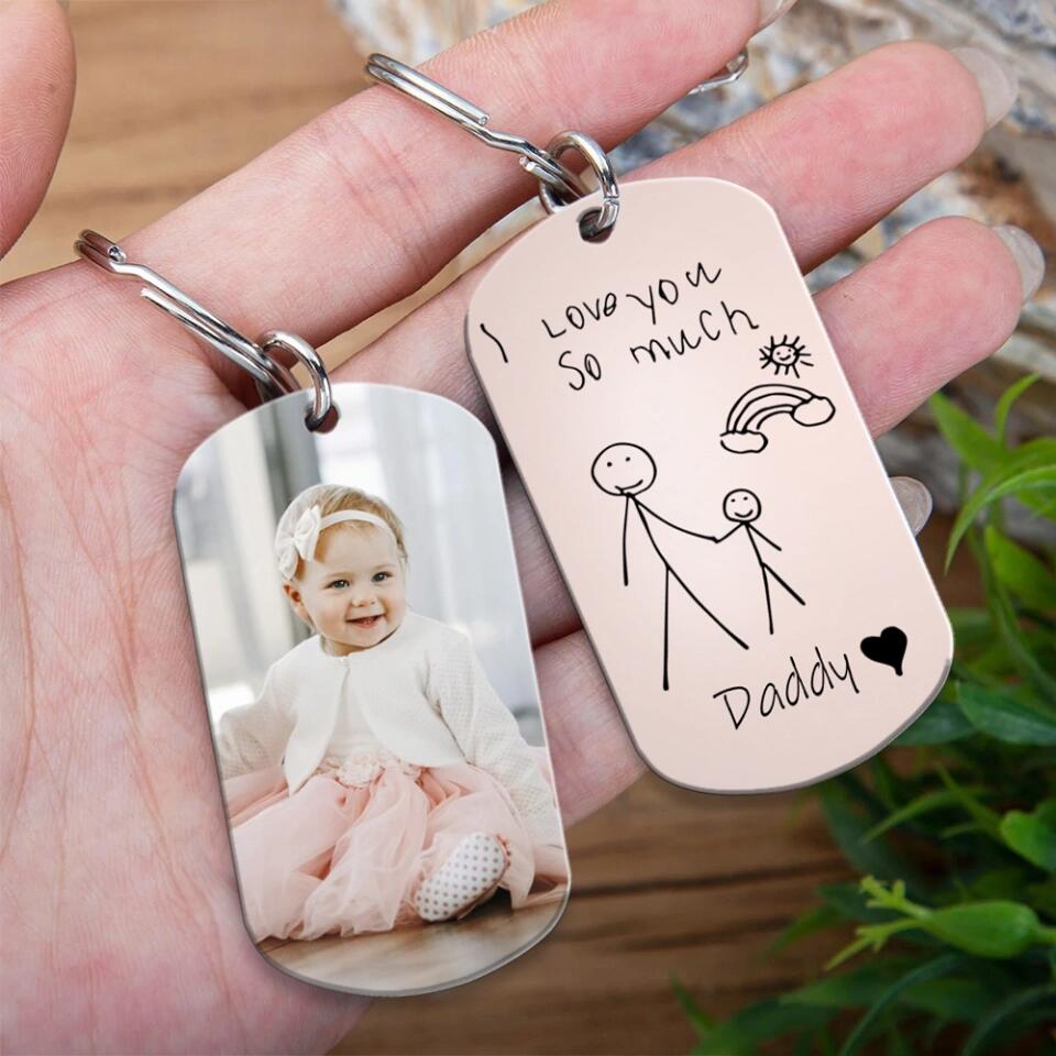 I Love You So Much Daddy - Personalized Keychain - Gift For Dad/Mom Anniversary
