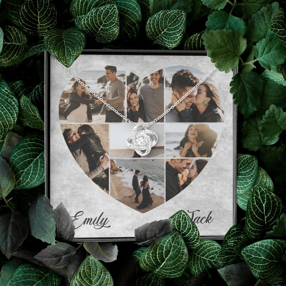 Heart Shaped Photo Custom Necklace Anniversary Gift For Wife Girlfriend