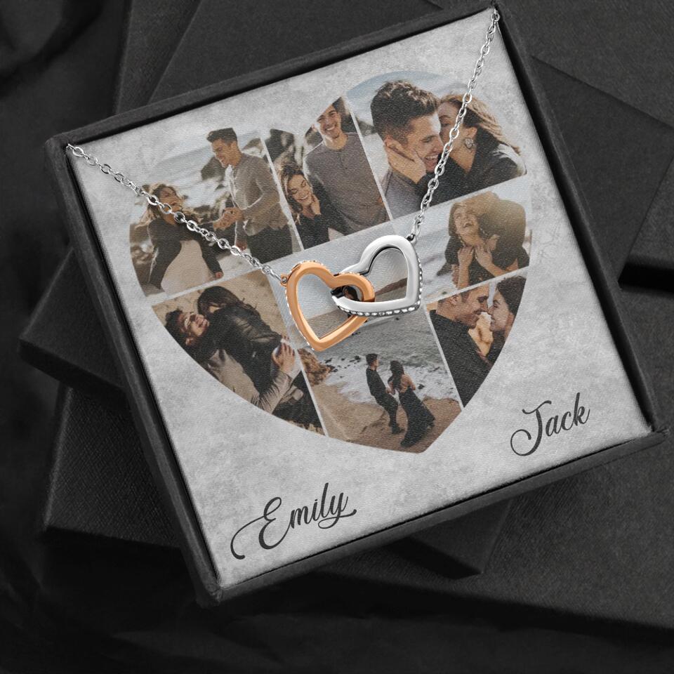 Heart Shaped Photo Custom Necklace Anniversary Gift For Wife Girlfriend