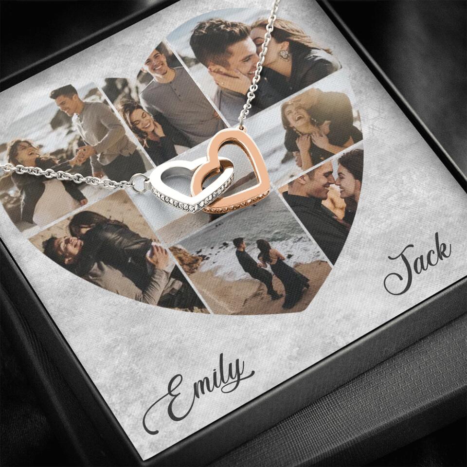 Heart Shaped Photo Custom Necklace Anniversary Gift For Wife Girlfriend