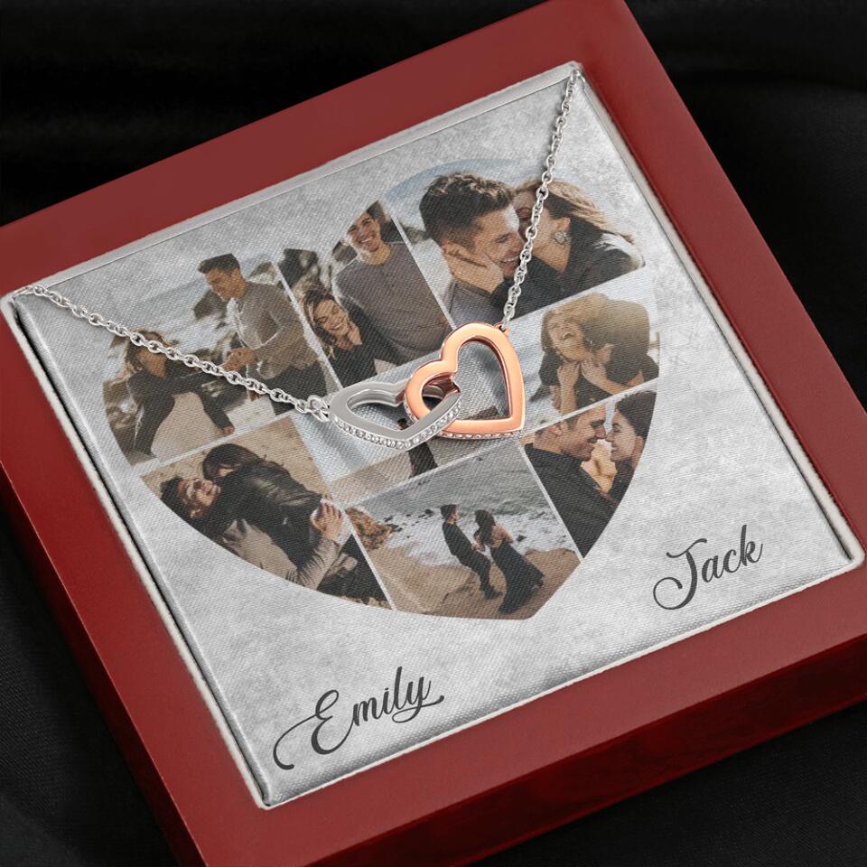 Heart Shaped Photo Custom Necklace Anniversary Gift For Wife Girlfriend