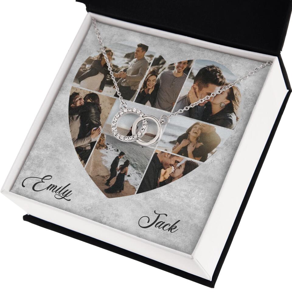 Heart Shaped Photo Custom Necklace Anniversary Gift For Wife Girlfriend