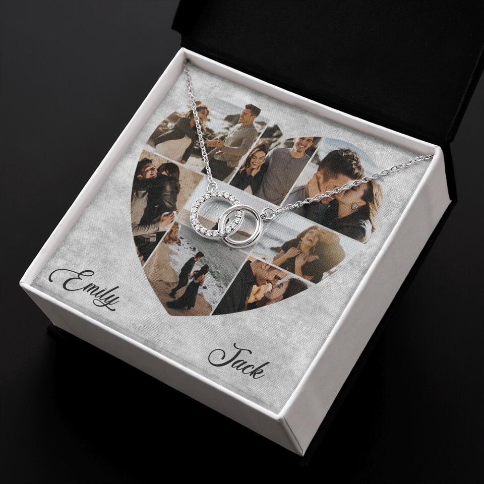Heart Shaped Photo Custom Necklace Anniversary Gift For Wife Girlfriend