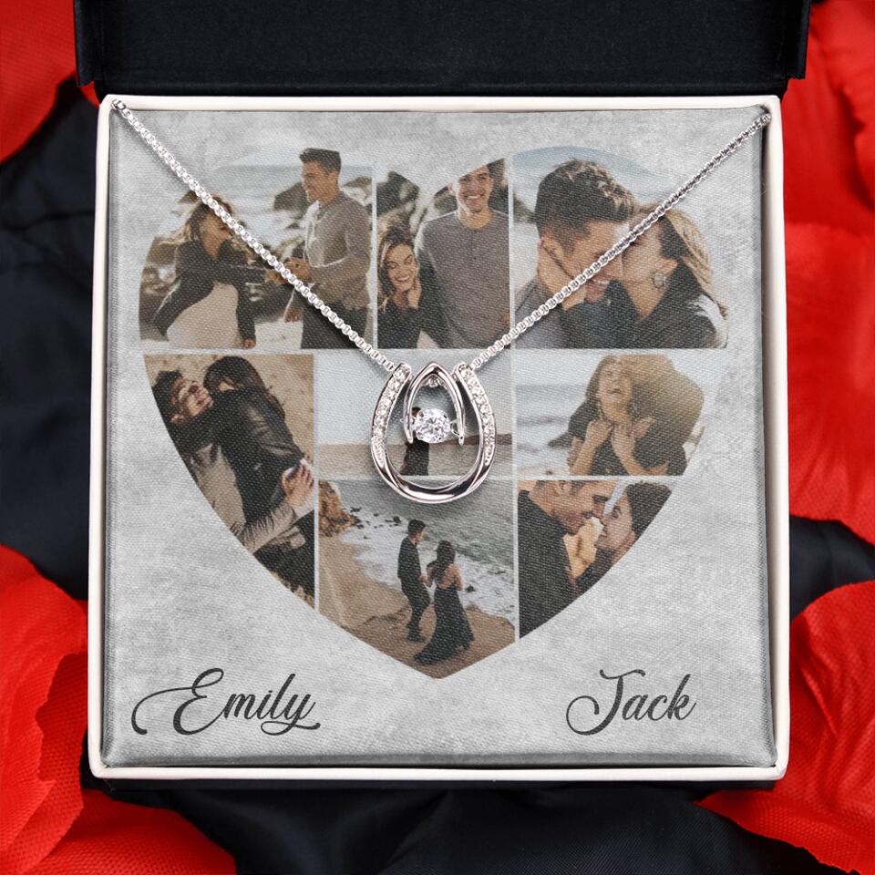 Heart Shaped Photo Custom Necklace Anniversary Gift For Wife Girlfriend