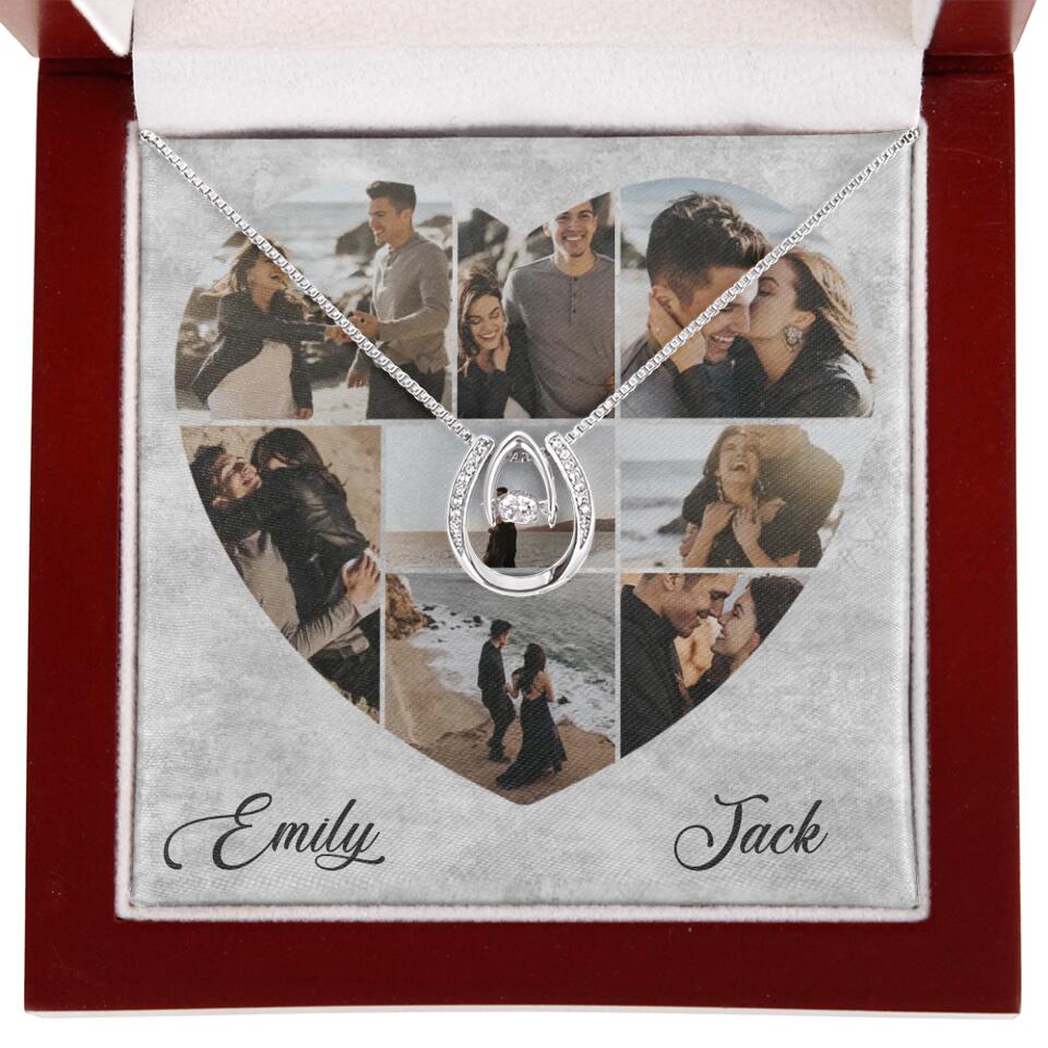 Heart Shaped Photo Custom Necklace Anniversary Gift For Wife Girlfriend