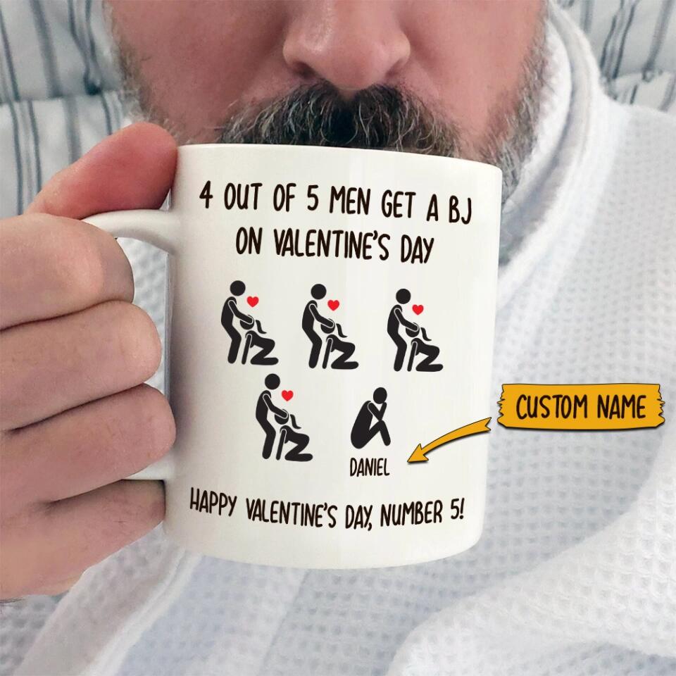 Personalized Valentine Gifts - Sexy Dirty Naughty Joke - Personalized White Mug - Funny Valentine Gift for Her Him