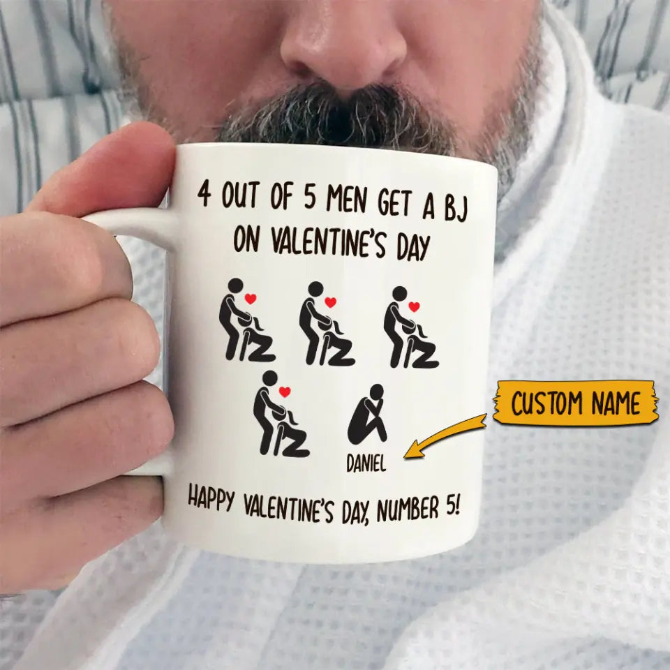 Personalized Valentine Gifts - Sexy Dirty Naughty Joke - Personalized White Mug - Funny Valentine Gift for Her Him