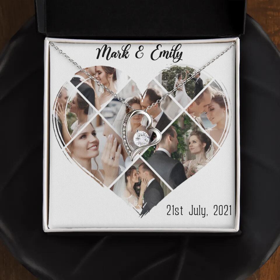 Custom Photo Heart Shape Personalized Necklace Jewelry