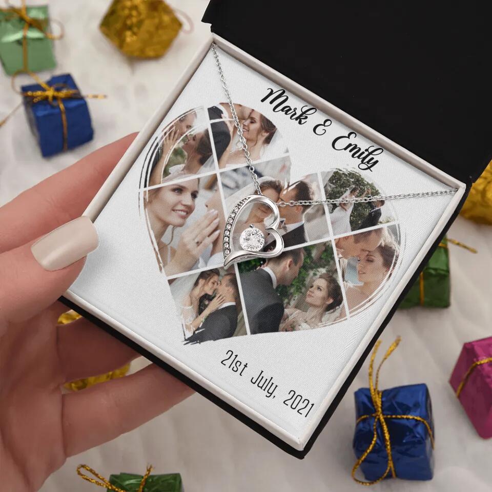 Custom Photo Heart Shape Personalized Necklace Jewelry