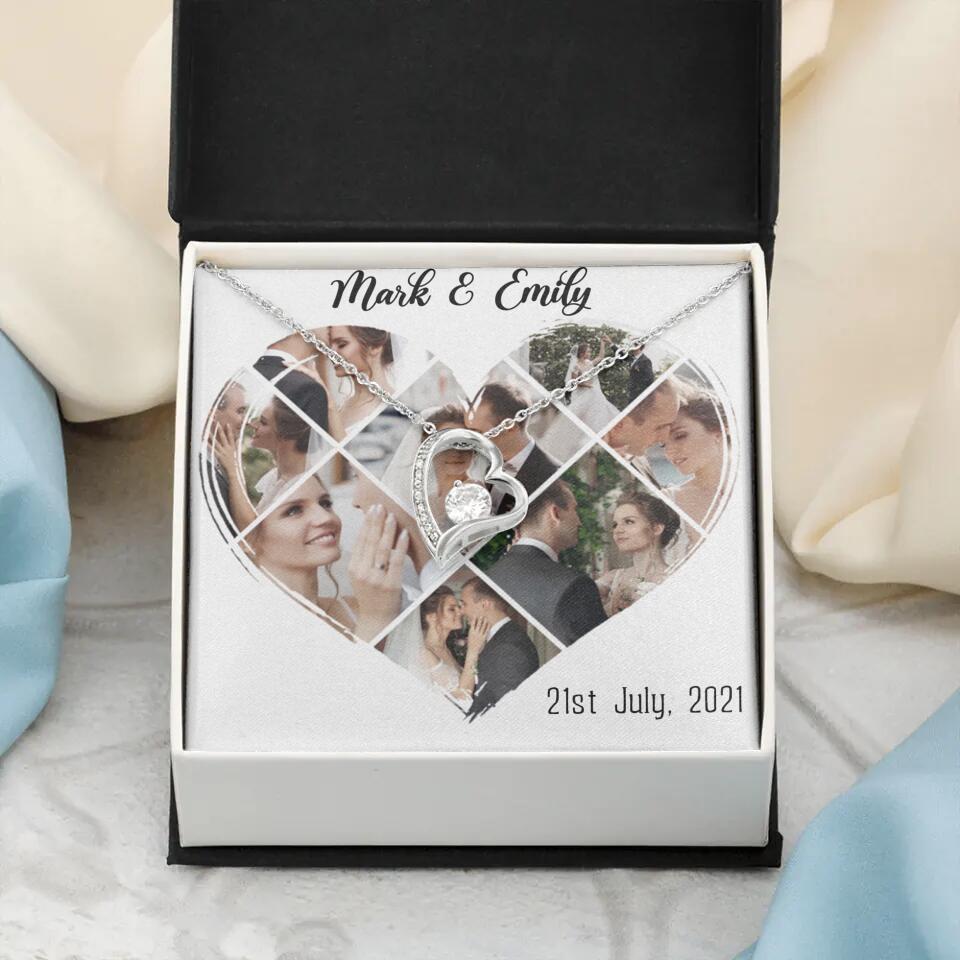 Custom Photo Heart Shape Personalized Necklace Jewelry