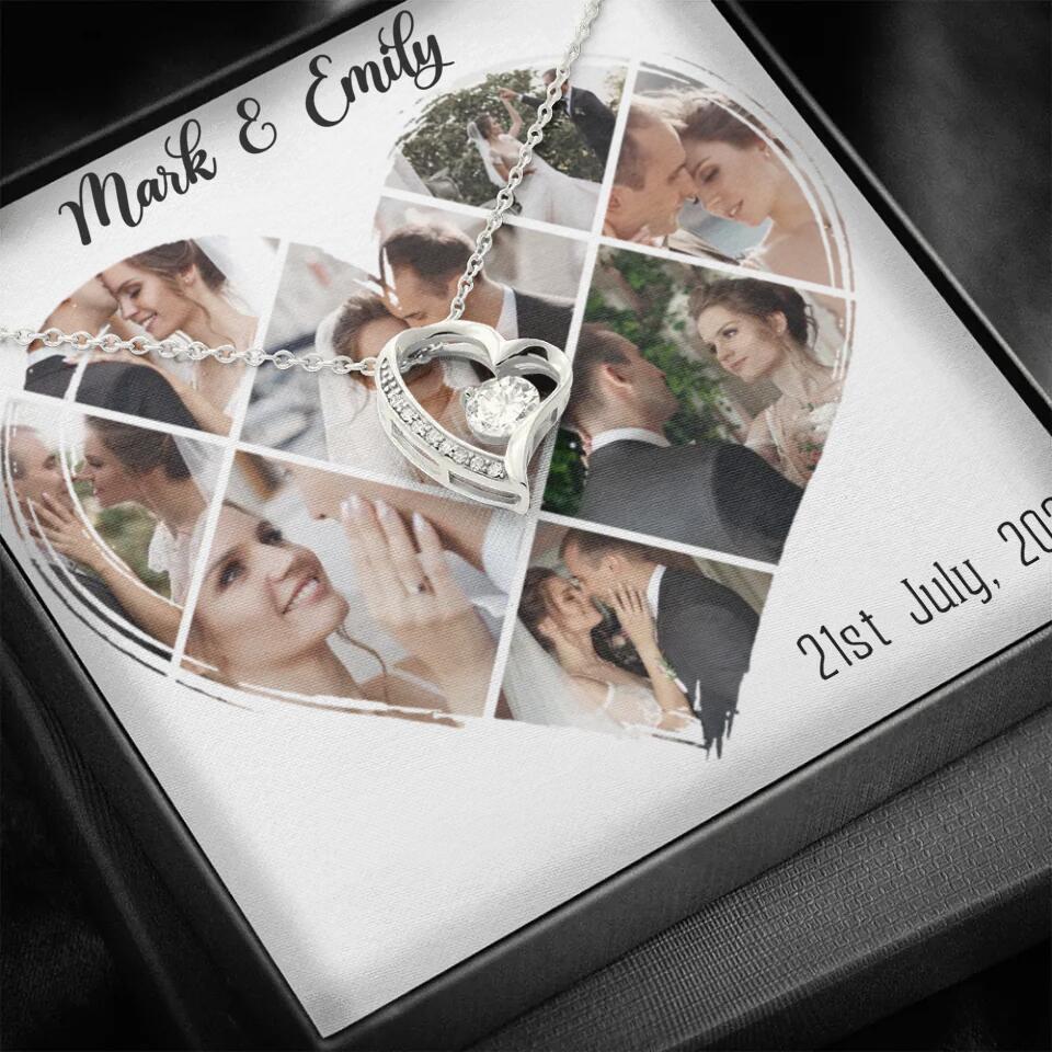 Custom Photo Heart Shape Personalized Necklace Jewelry