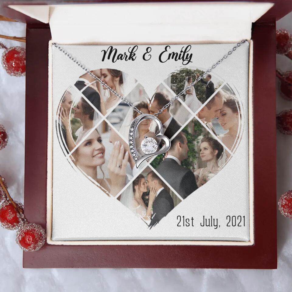 Custom Photo Heart Shape Personalized Necklace Jewelry