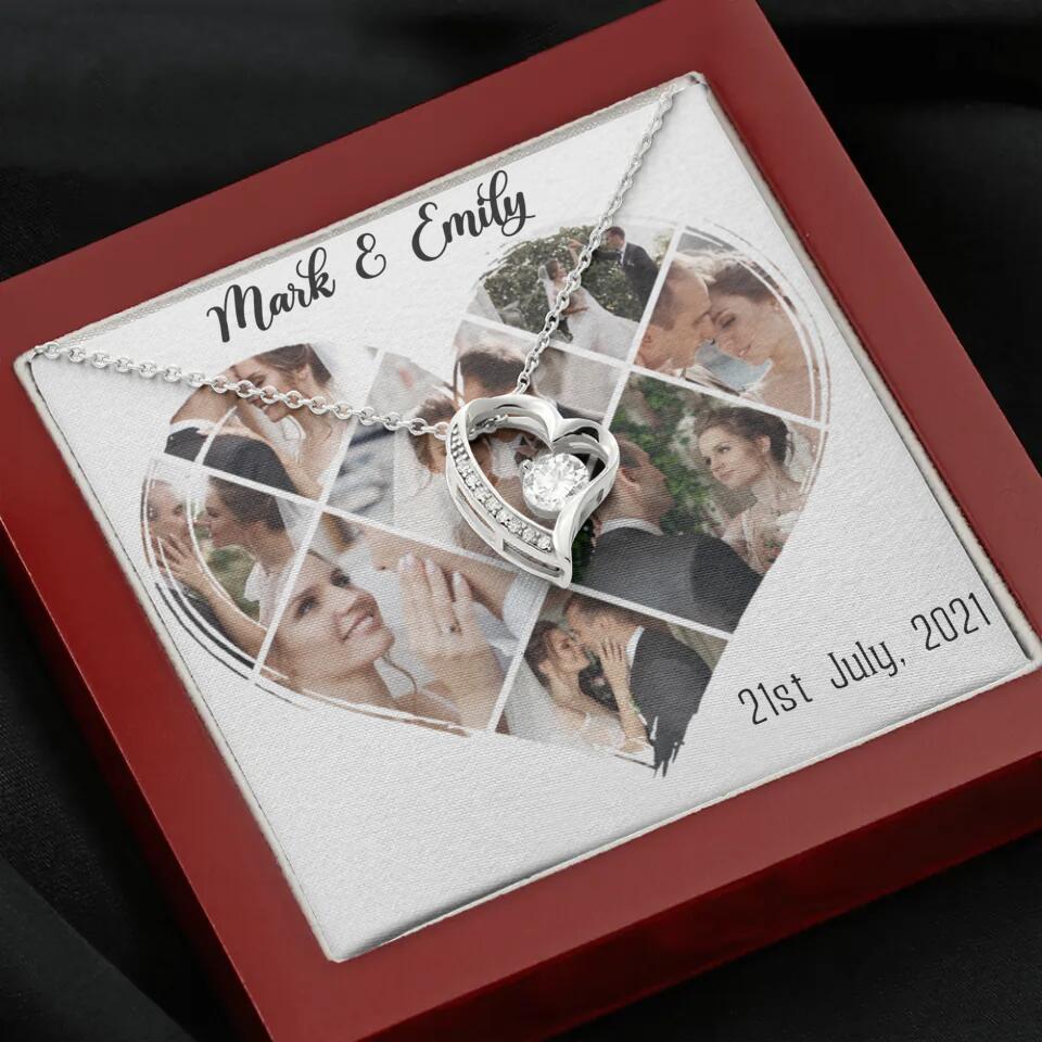 Custom Photo Heart Shape Personalized Necklace Jewelry