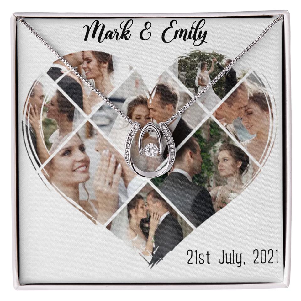 Custom Photo Heart Shape Personalized Necklace Jewelry