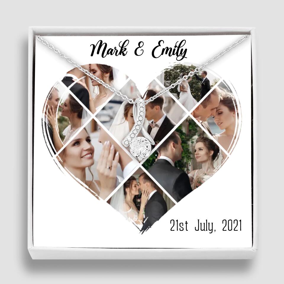 Custom Photo Heart Shape Personalized Necklace Jewelry