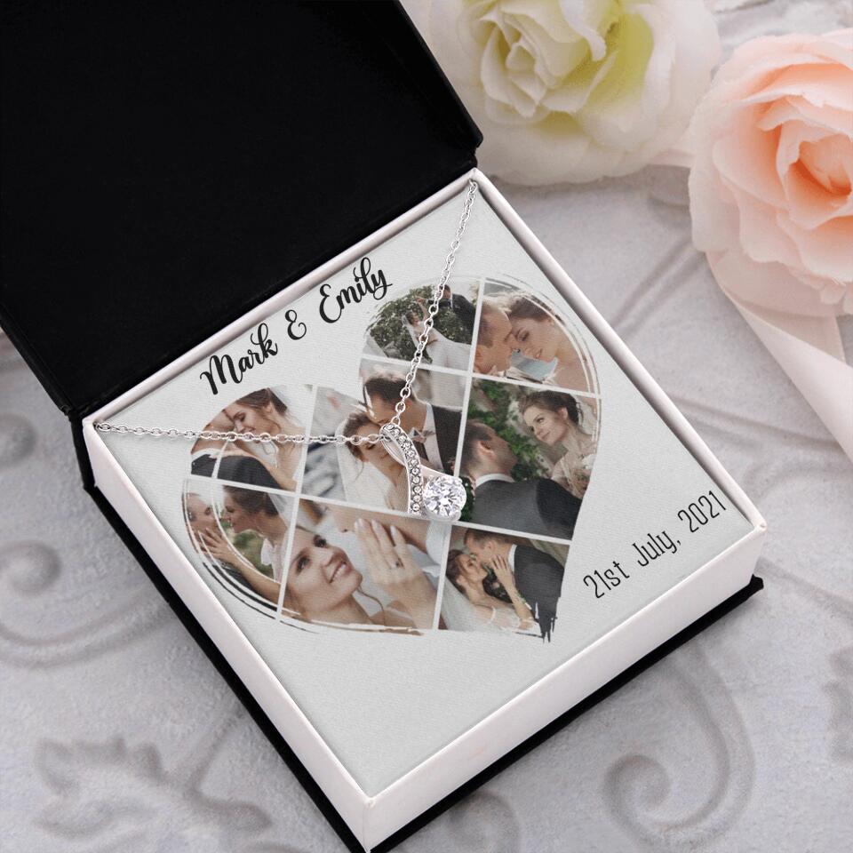 Custom Photo Heart Shape Personalized Necklace Jewelry