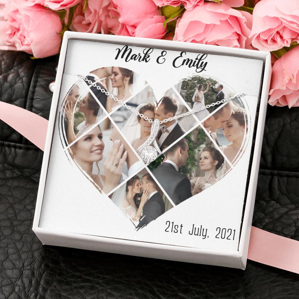 Custom Photo Heart Shape Personalized Necklace Jewelry