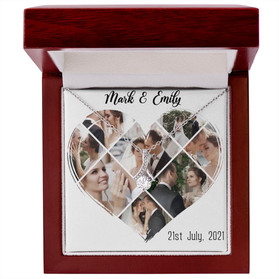 Custom Photo Heart Shape Personalized Necklace Jewelry