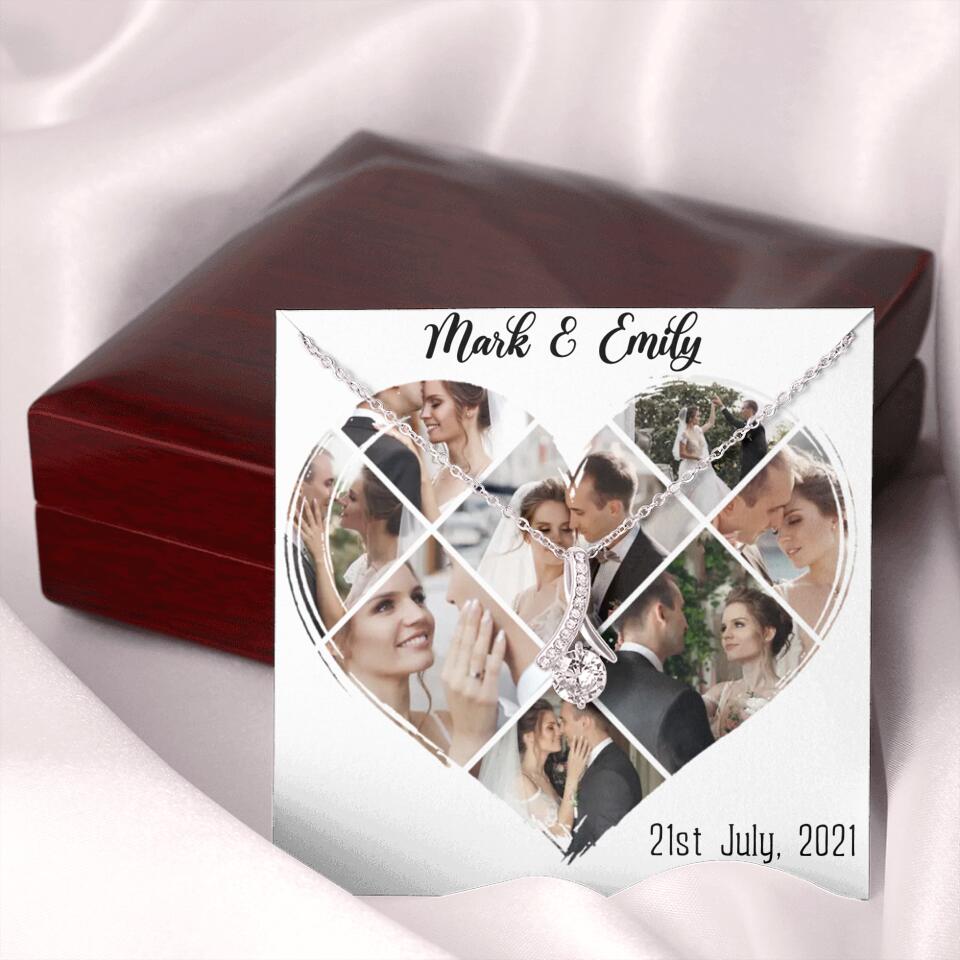 Custom Photo Heart Shape Personalized Necklace Jewelry