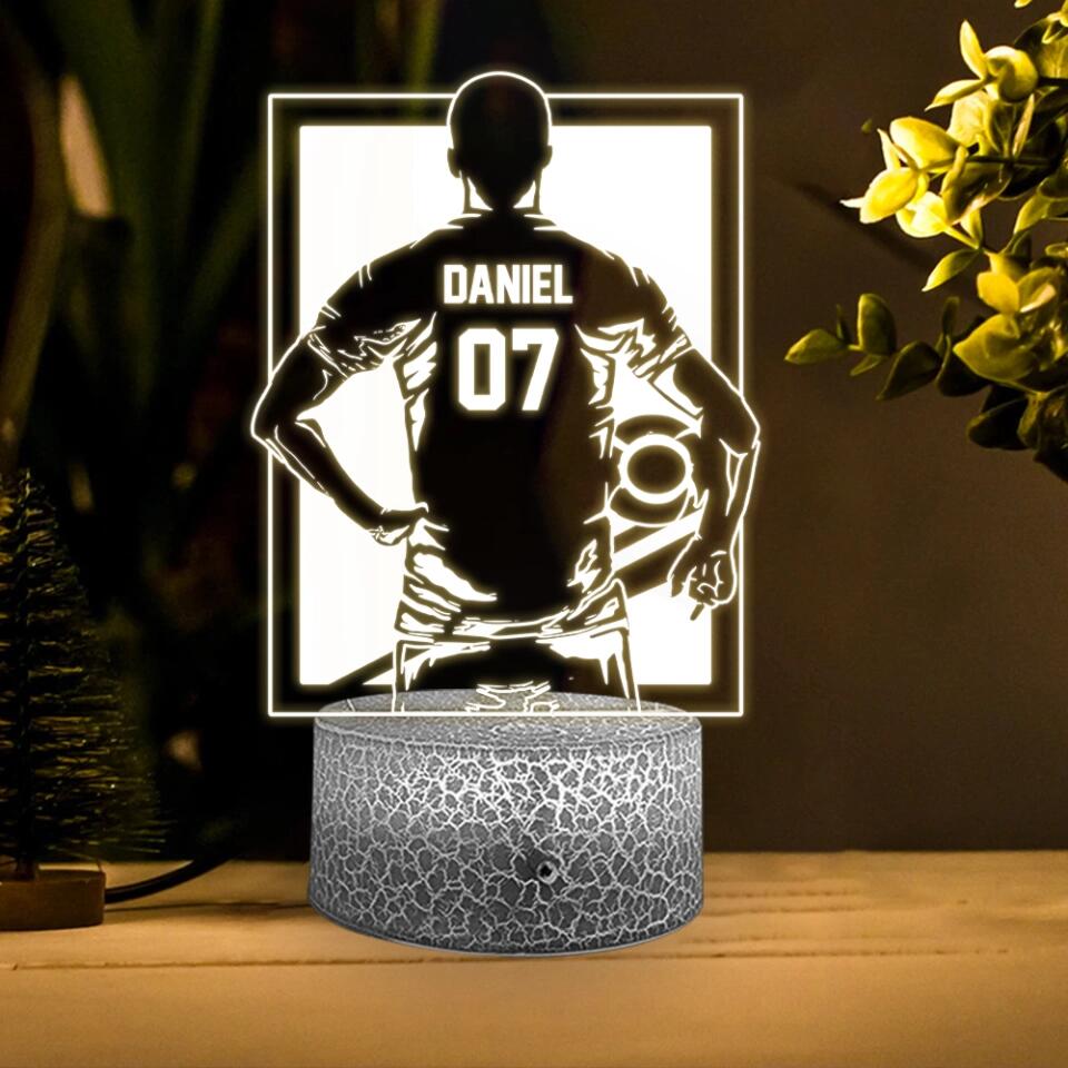 Football Player - Baseball Player - Personalized 3D Led Light