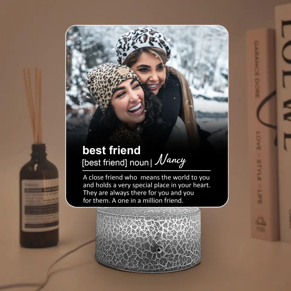 Personalized Valentine Gifts - A Best Friend Who Means The World Personalized Night Light Gift For Friends