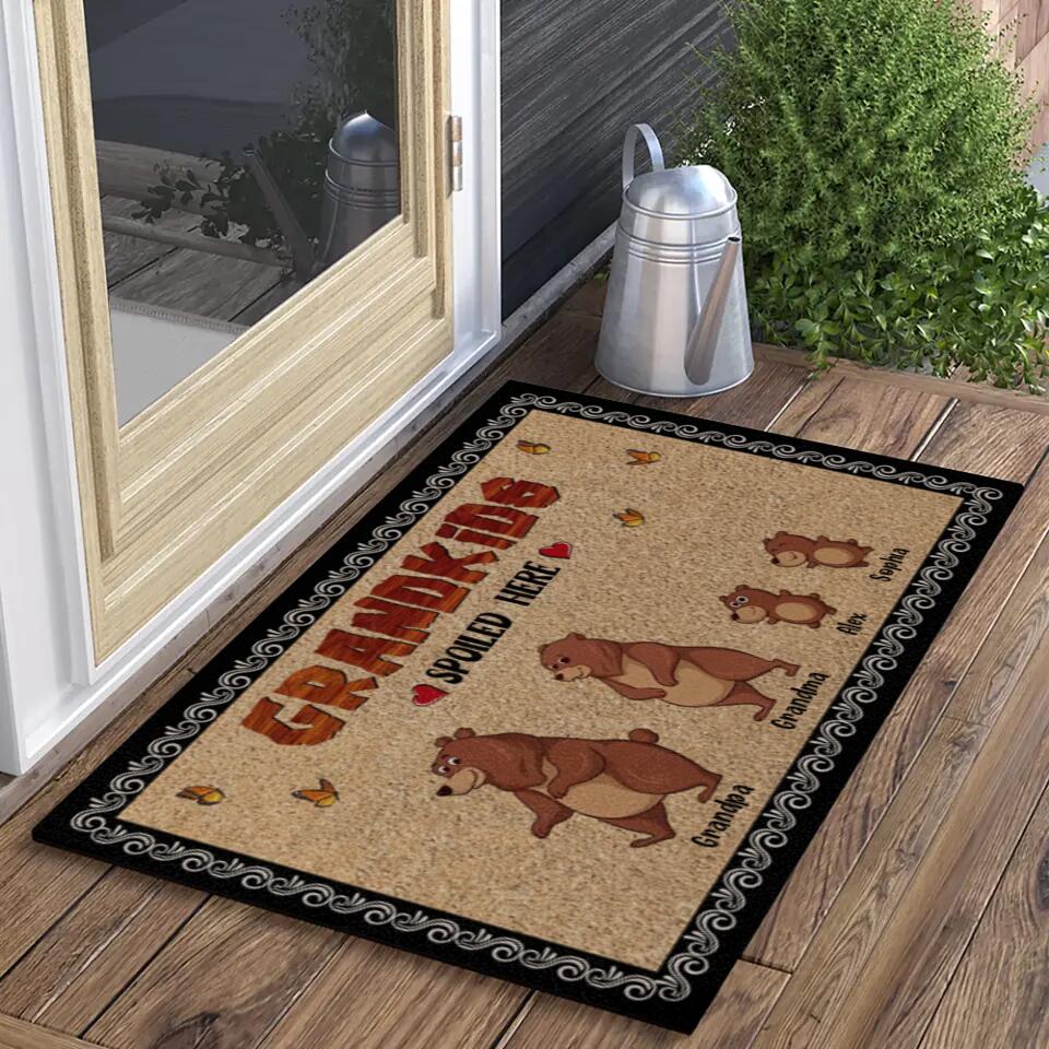 Grandkids Spoiled Here - Personalized Doormat - Custom Nicknames