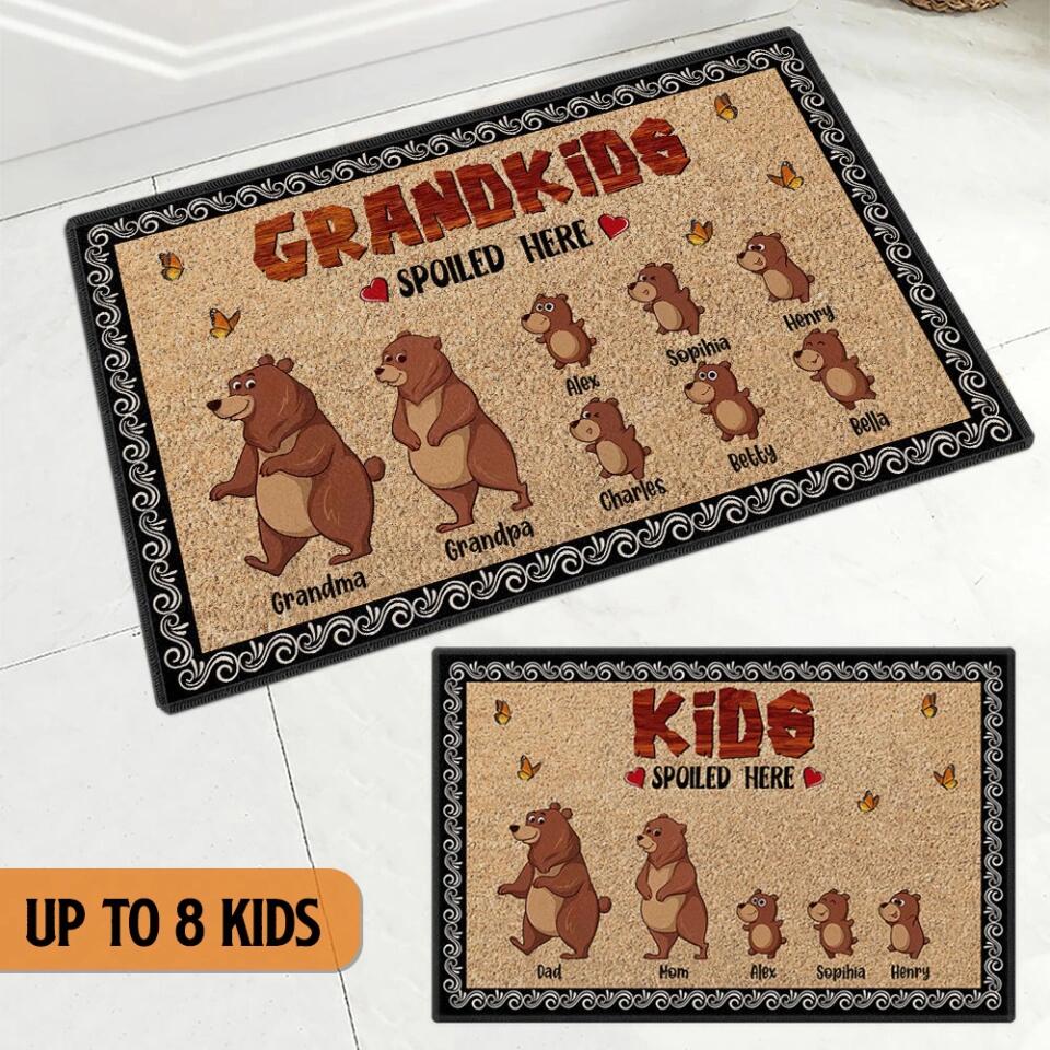 Grandkids Spoiled Here - Personalized Doormat - Custom Nicknames