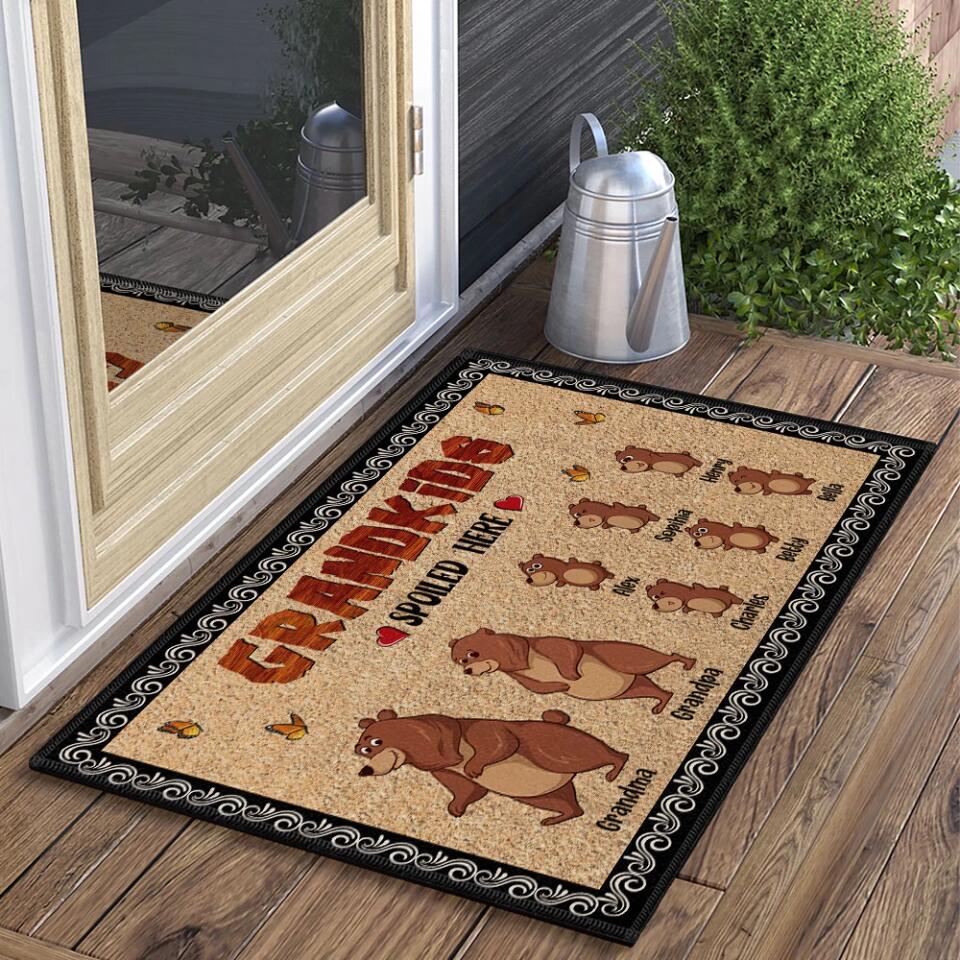Grandkids Spoiled Here - Personalized Doormat - Custom Nicknames