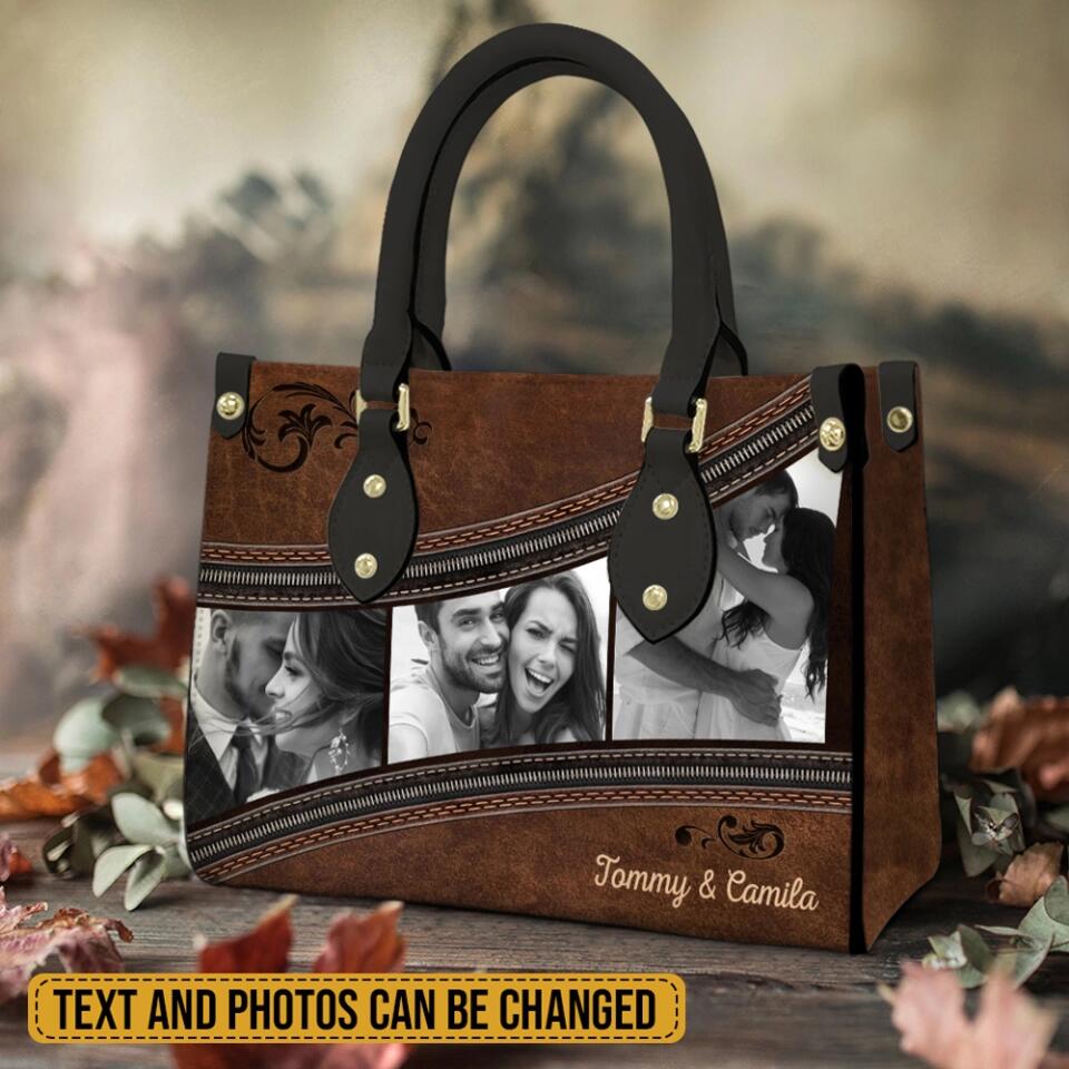 Personalized Valentine Gifts - Couple in Wedding/Special Day Anniversary - Personalized Leather Handbag - Gift for Her