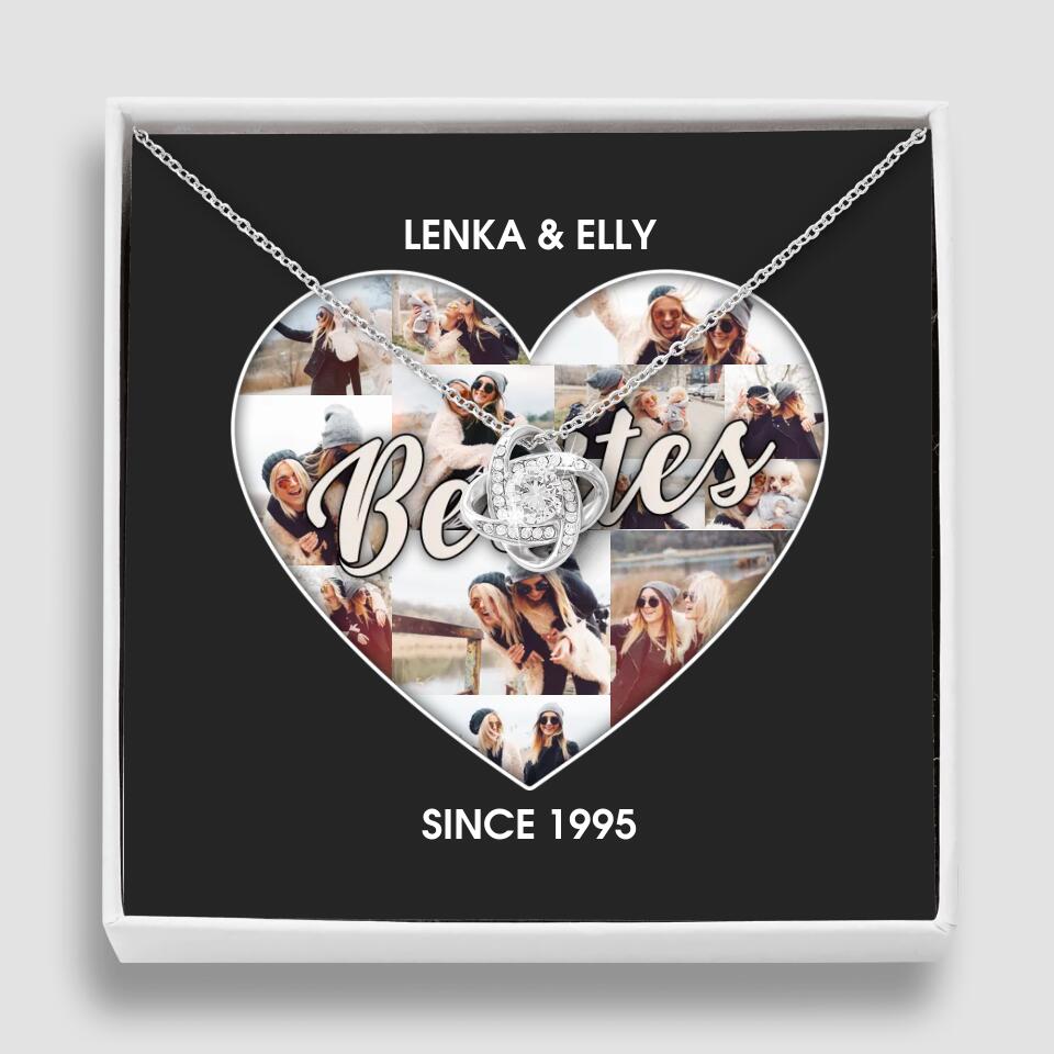 Besties Picture Collage Custom Necklace Friendship Anniversary Gift