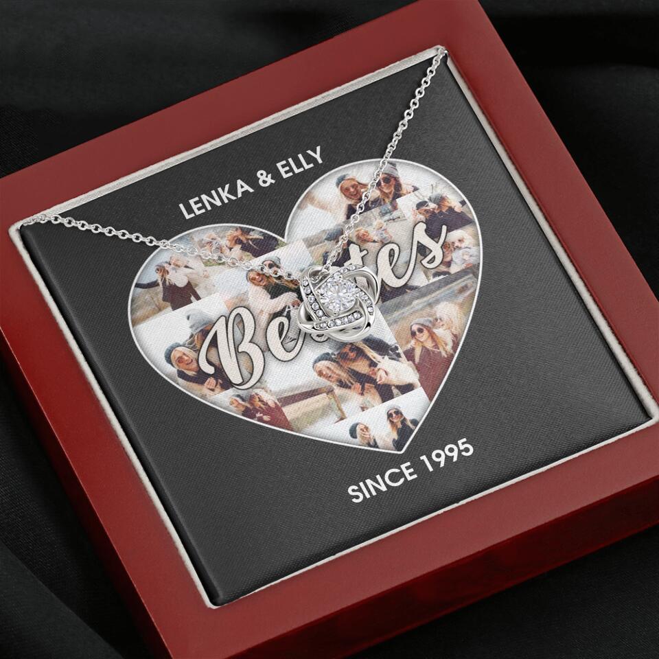 Besties Picture Collage Custom Necklace Friendship Anniversary Gift
