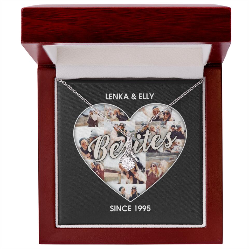Besties Picture Collage Custom Necklace Friendship Anniversary Gift