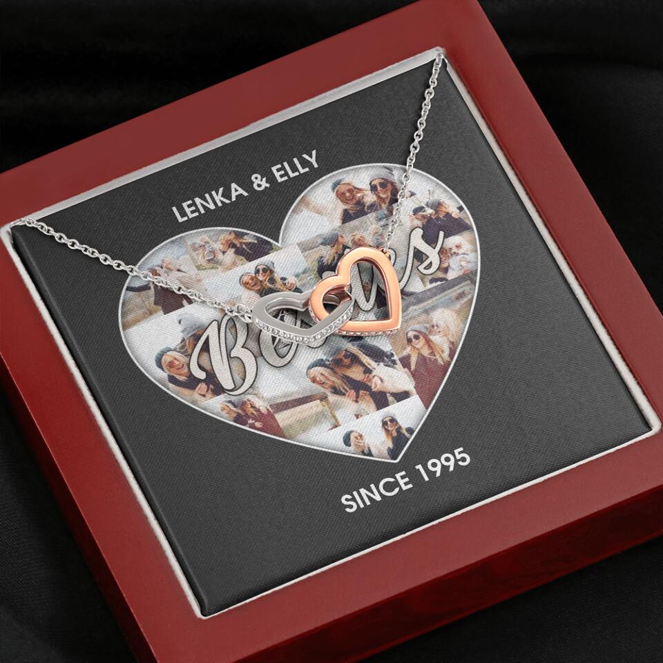 Besties Picture Collage Custom Necklace Friendship Anniversary Gift